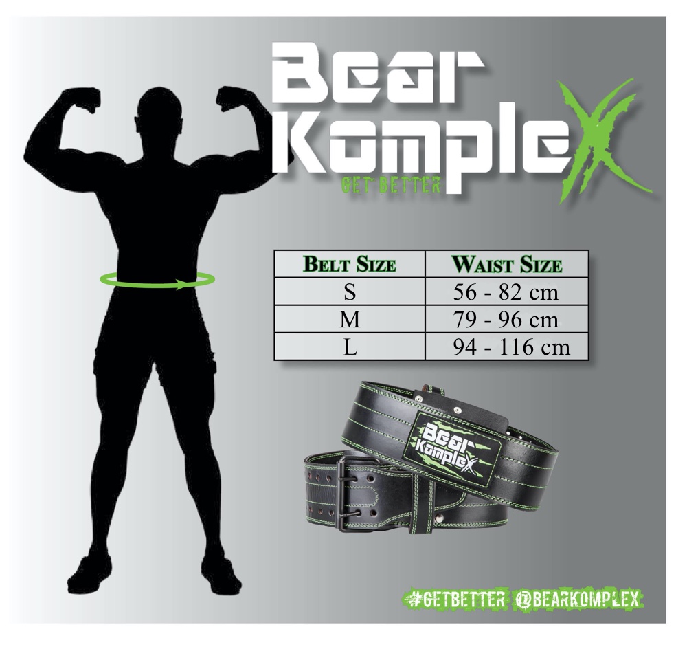 Tabla de tallas cinturón Bear Komplex